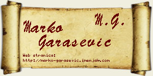 Marko Garašević vizit kartica